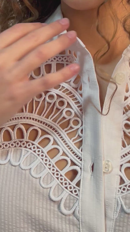 KAFTANO Donna RAFFAELA D'ANGELO   CORTO Bianco