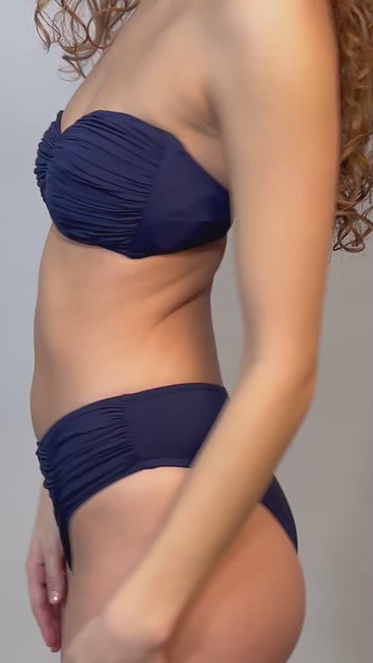 BIKINI Donna ROIDAL FASCIA Coppa C slip coprente Blu navy