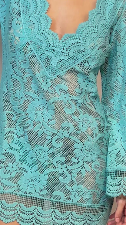 KAFTANO Donna MISS BIKINI   CORTO Azzurro