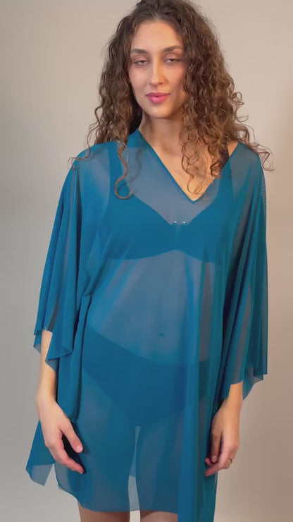 KAFTANO Donna FISICO   CORTO Smeraldo