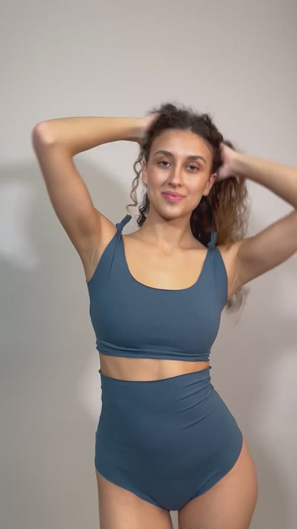 BIKINI Donna Isole & vulcani BRASSIERE  slip Alto Ottanio